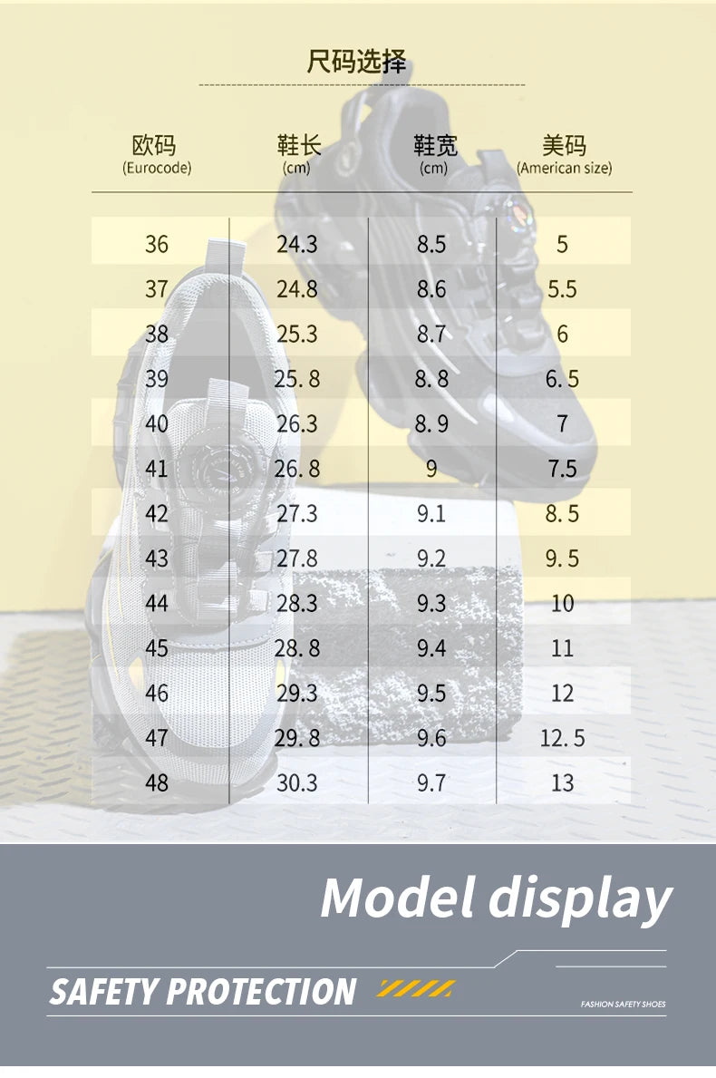 CloudGuard ProMesh Work Shoes – Smash-Proof, Puncture-Resistant, Zero-Lace Safety Sneakers for All-Day Comfort!