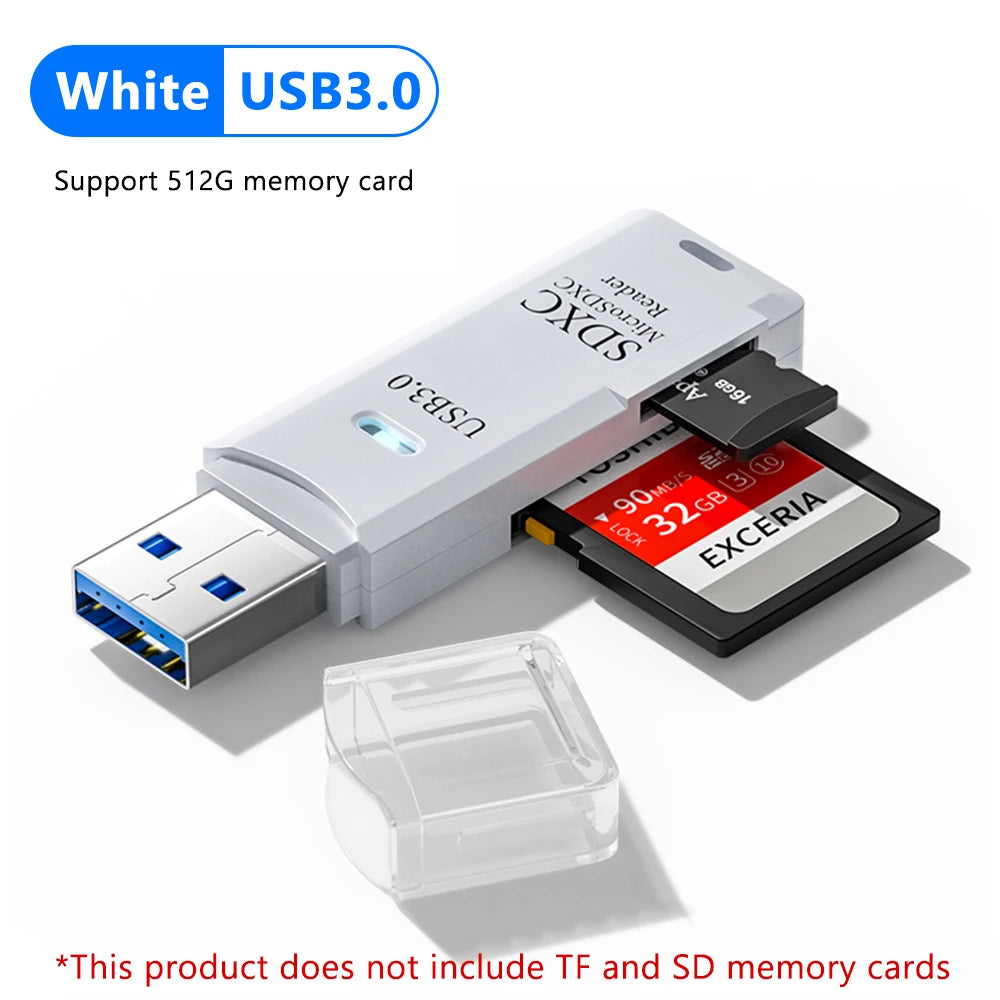 SpeedyBit DuoCard Reader – High-Speed 2-in-1 USB 3.0 TF & SD Card Reader Adapter for Laptop & PC