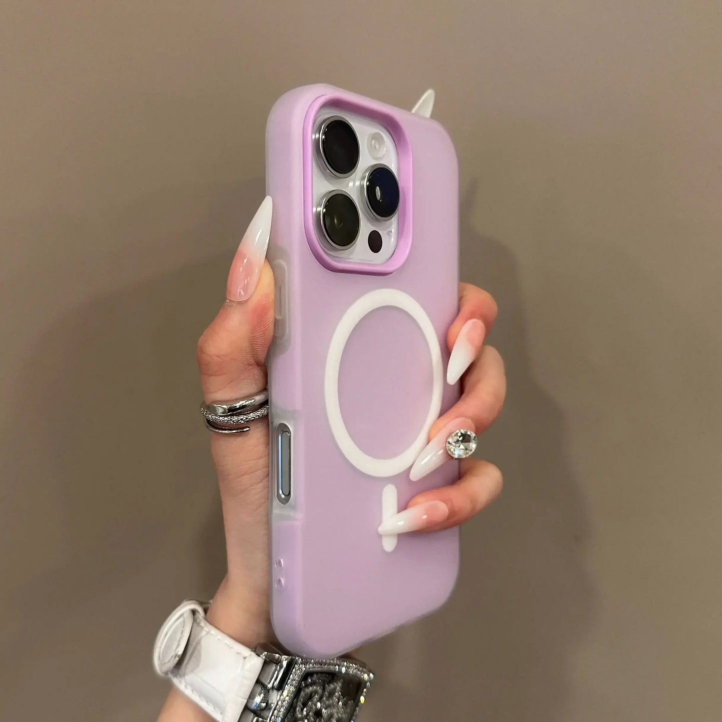 Luxury Candy Color 2 IN 1 Magsafe Case for iPhone 16 15 14 13 12 17 Pro Max Plus Magnetic Wireless Charge Clear Matte Soft Cover
