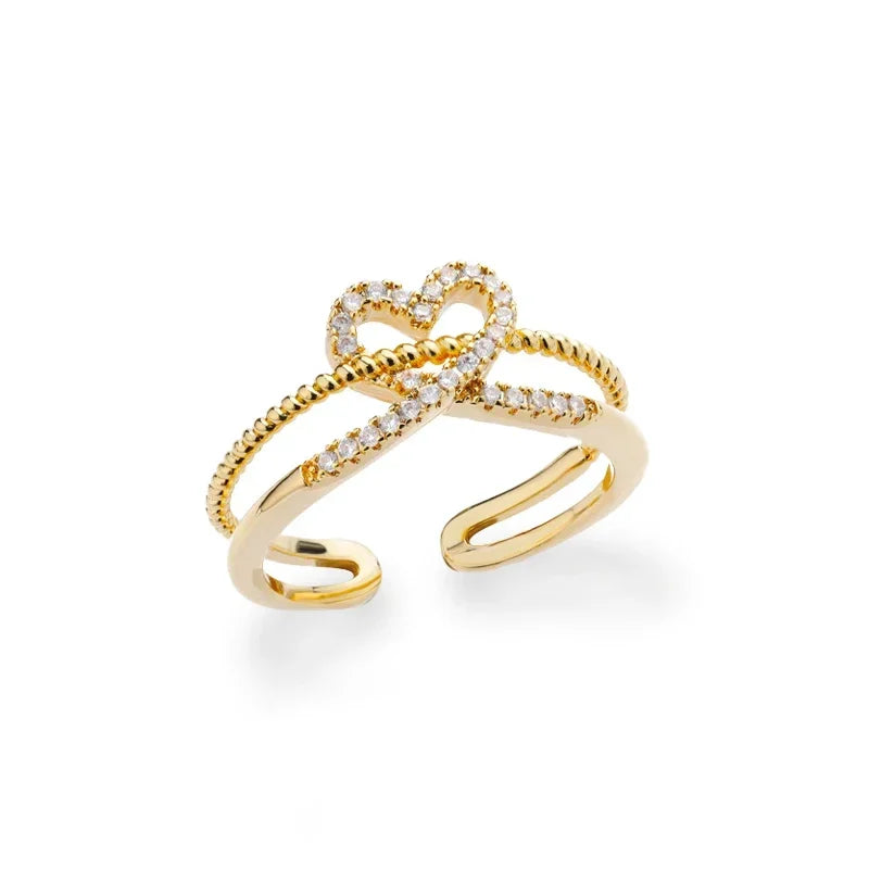 Lumé Curve Adjustable Zircon Ring — Effortless Sparkle for Every Kind of Day