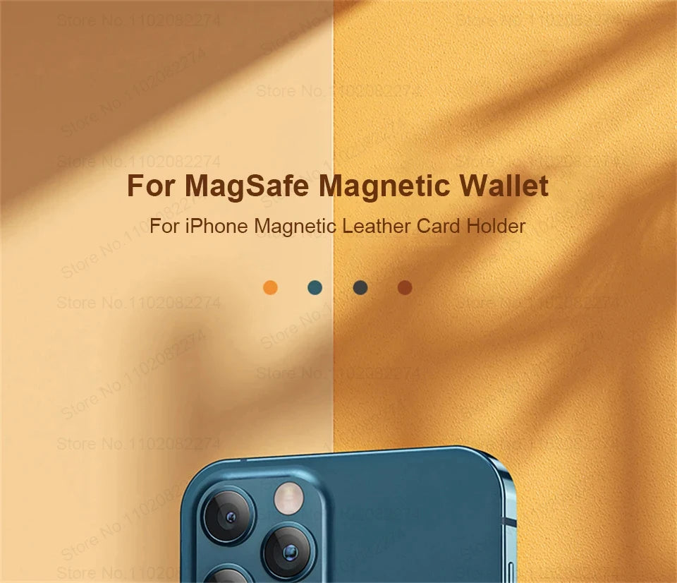 For Magsafe Leather Wallet Case Compatible For Apple iPhone 15 12 13 Pro Max Plus Fashion Magnetic Card Holder Cover Accessories - THOOBO!