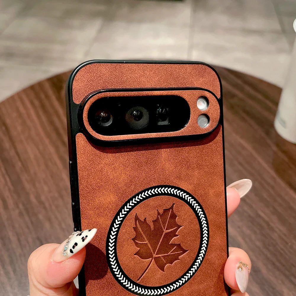 Luxury Faux Leather Case For Google Pixel 9 8 7 Pro XL A 9A 8A 7A Cover For Pixel 9 8 7 Pro XL 9A 8A 7A Magsafe Wireless Charge