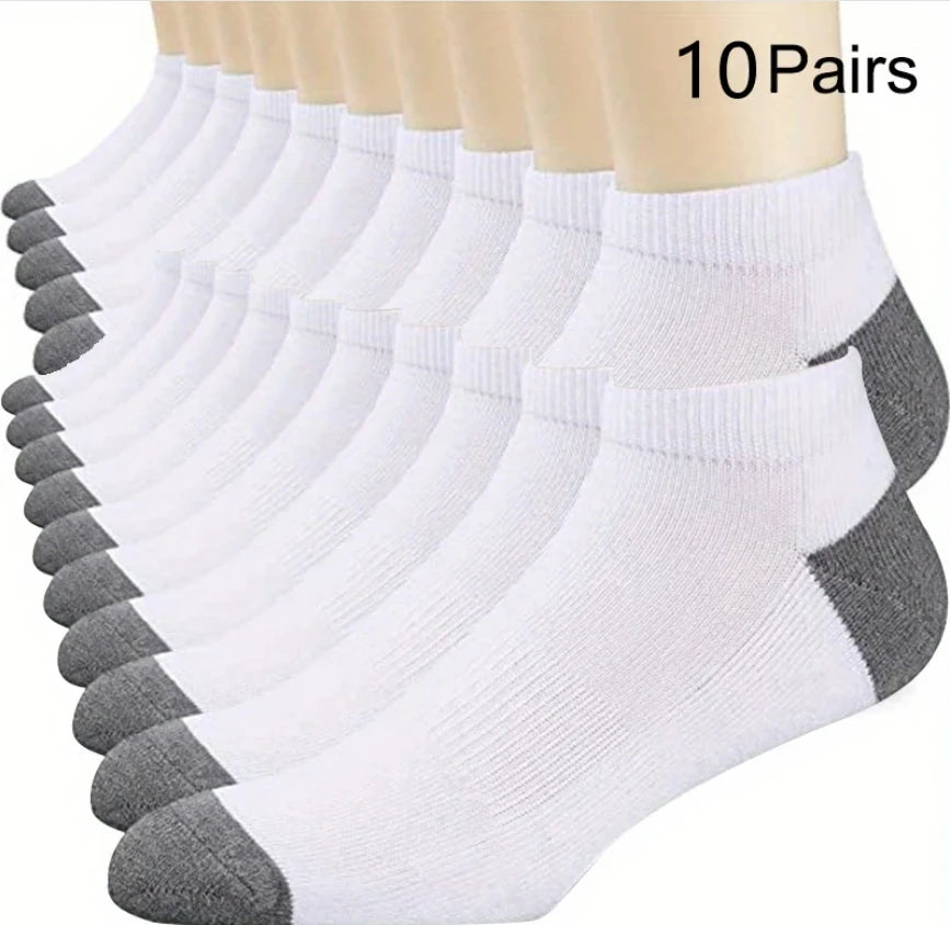 10pairs Breathable Cotton Sports Stockings Men Bamboo Fiber Autumn and Winter Men Socks Sweat Absorption Deodorant Business Sox - THOOBO!