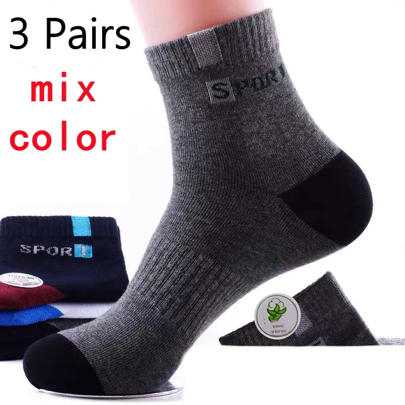 10pairs Breathable Cotton Sports Stockings Men Bamboo Fiber Autumn and Winter Men Socks Sweat Absorption Deodorant Business Sox - THOOBO!