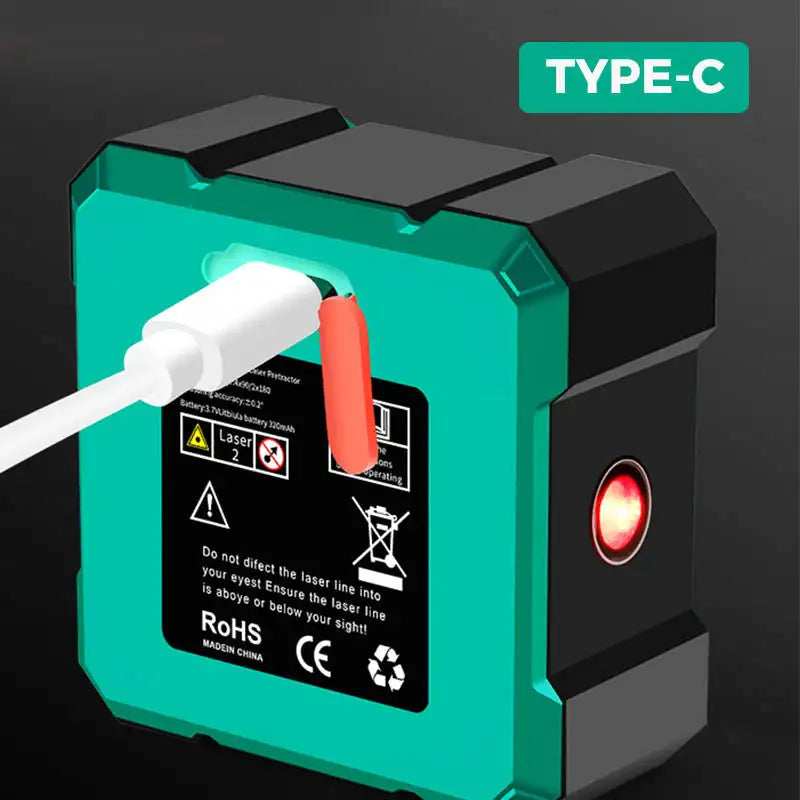 Magnetic Digital Angle Finder with Electronic Laser Gauge Protractor Inclinometer Level Magnets Level Ruler Angle Slope 0-90°