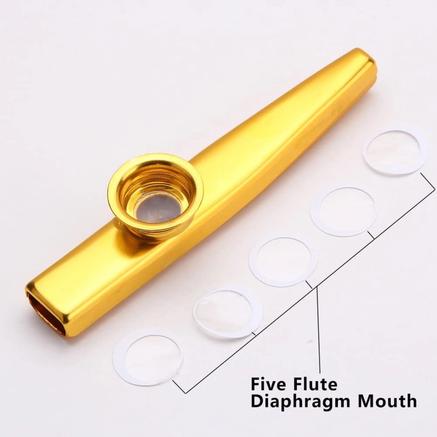 Metal Kazoo Musical Instruments Flutes Diaphragm Mouth Kazoos Musical Instruments Good Companion for Guitar - THOOBO!