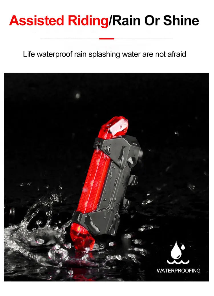 USB Rechargeable Bike Light Taillight Easy to Install 3 Modes Bicycle Light Accessories for the Bicycle - THOOBO!