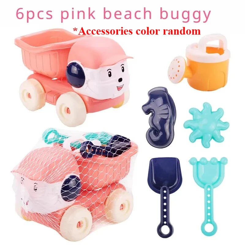 Baby Beach Sand Toys Set with Car, Shovel & Sprinkler Tools