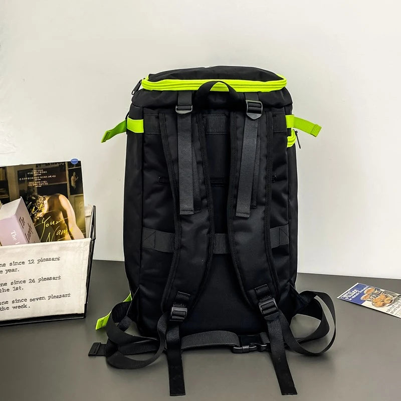 PatchVibe Titan — 75L Waterproof Gym & Travel Backpack w/ Shoe Garage + Laptop Vault