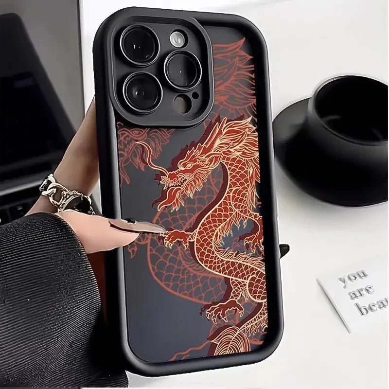 East Dragon Phone Case For Samsung Galaxy S25 S24 S23 S22 Ultra  FE A55 A54 A34 A15 A14 A35 A52 A53 5G Shockproof Silicone Cover