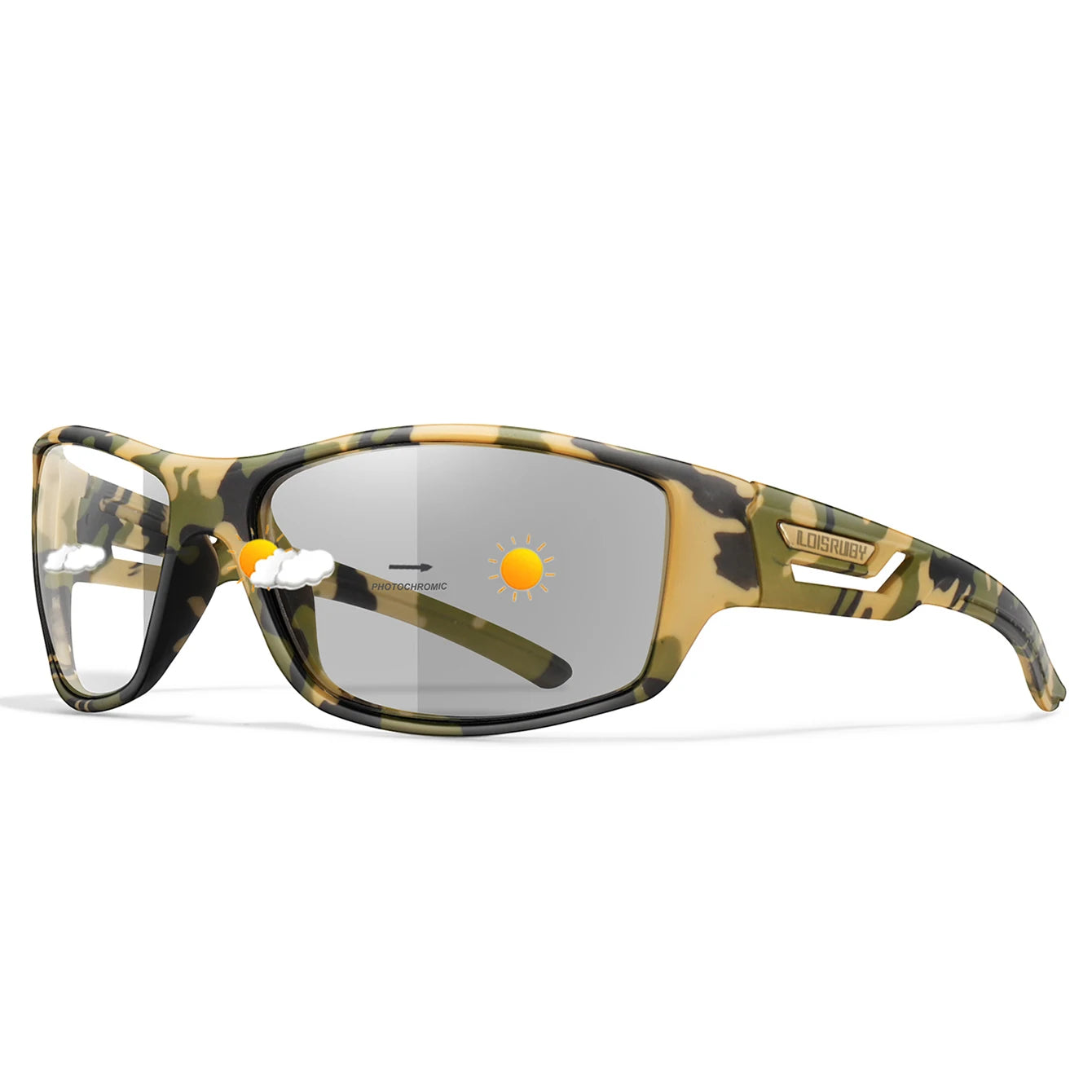 LOISRUBY CamoShift Photochromic Cycling Sunglasses – Road-Ready Vision for Every Light & Every Ride - THOOBO!