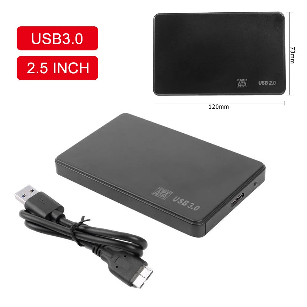 Mini 3TB USB 2.0/3.0 Hard Disk Adapter Enclosure Case for Laptop PC 2.5 Inch SATA SSD HDD External Mobile Box Portable Hard Disk - THOOBO!