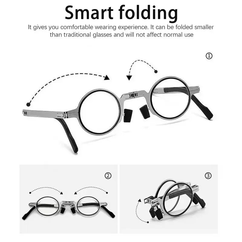 MOONBIFFY Fold & Focus – Portable Smart Folding Blue Light Reading Glasses for Men & Women 👓✨ - THOOBO!