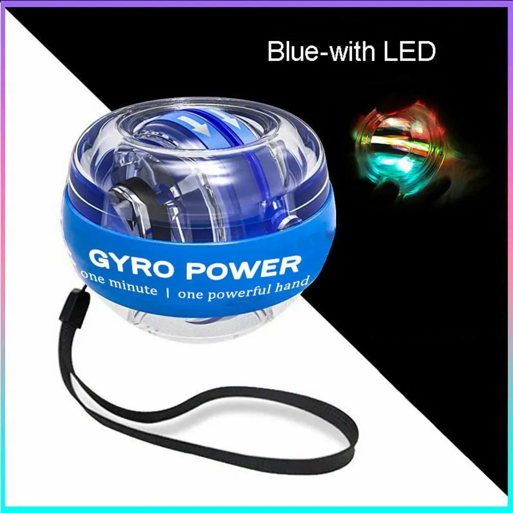 GyroGrace Auto-Start Wrist Force Ball — Steel-Core Grip Trainer & Anywhere Massage Orb (OUT180)