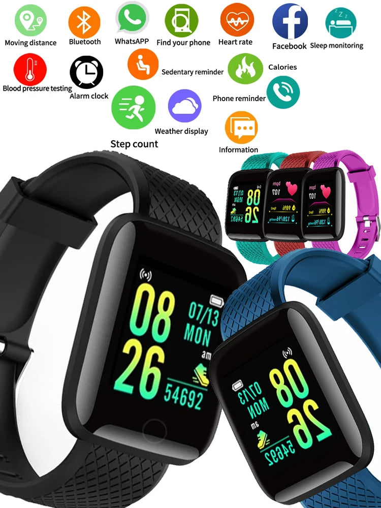 WristIQ 116 – Lightweight Bluetooth Smartwatch for Fitness, Sleep, Messages &amp; Daily Tracking with USB Charging