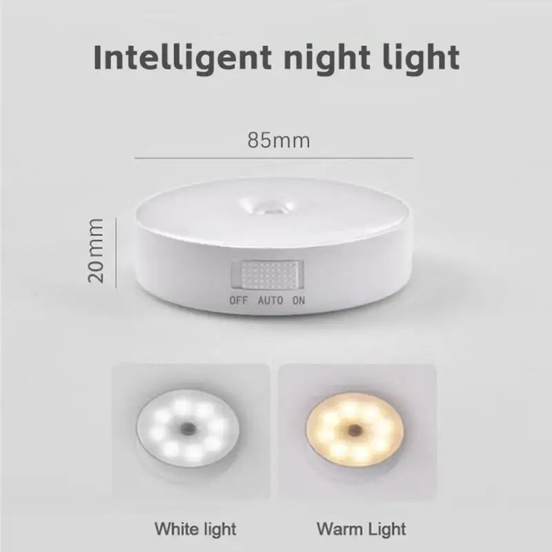 LED Smart Human Body Sensor Night Lamp Emergency Automatic Lighting USB Charging Wireless Magentic Suction Use Night Light - THOOBO!