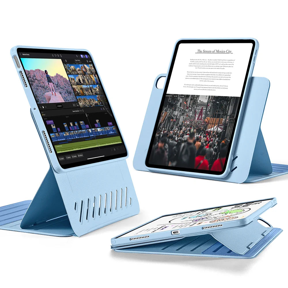 ESR for iPad Air 13 Case M2(2024) iPad iPad Air 4/5/Air 11 inch Case (2022/2020) Removable Magnetic Cover 9 Standing Angles