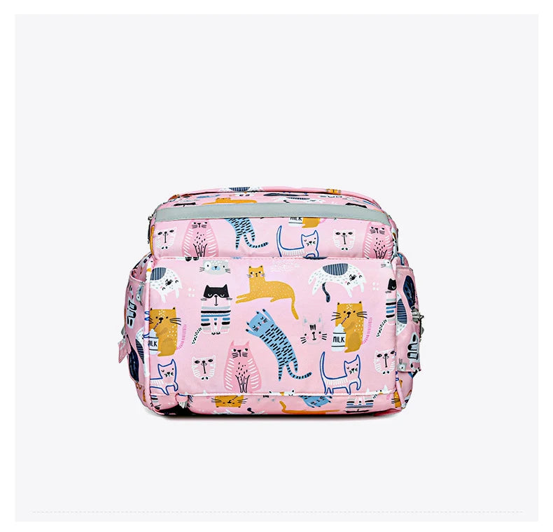 JoyTrail Mommy Backpack — Lightweight Printed Nylon Maternity & Baby Travel Bag with Large Capacity