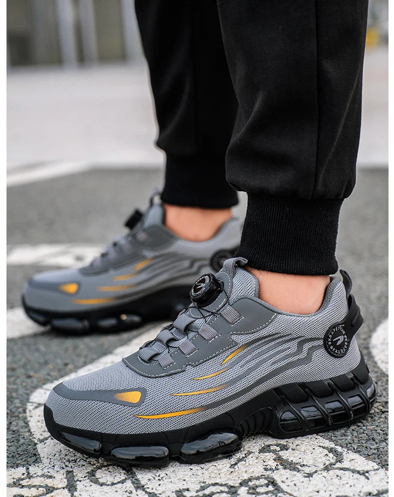 CloudGuard ProMesh Work Shoes – Smash-Proof, Puncture-Resistant, Zero-Lace Safety Sneakers for All-Day Comfort!