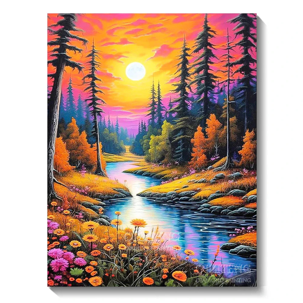 5D Diamond Art Painting Aurora Landscape DIY Mosaic Embroidery Kit