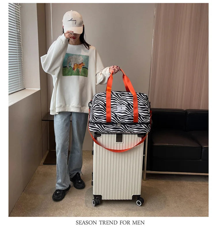 SkyVault Oxford — Waterproof Large-Capacity Travel & Gym Tote for Fashion, Fitness, and Flight