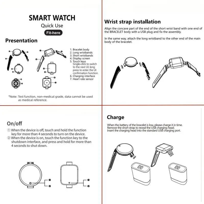 WristIQ 116 – Lightweight Bluetooth Smartwatch for Fitness, Sleep, Messages &amp; Daily Tracking with USB Charging