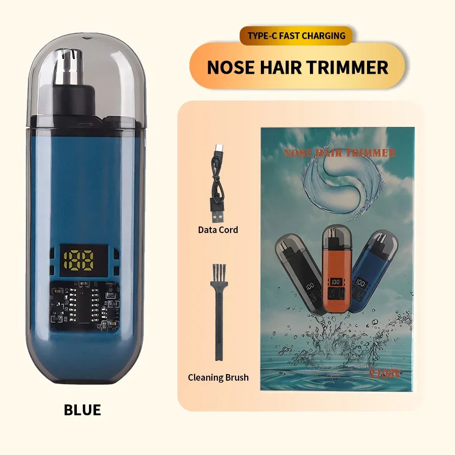 Heinast SwiftTrim 2-in-1 — Electric Ear & Nose Hair Trimmer, Painless Rotary, 2-Hour Quick Charge