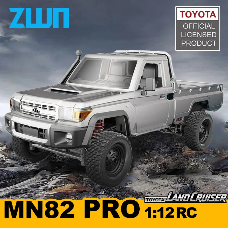 ZWN 1:12 RC Car MN82 PRO 4WD Off-Road Truck with Headlights