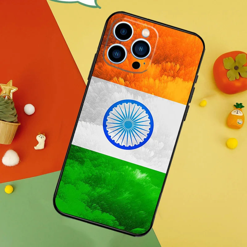 India Indian Flag Phone Case For iPhone 15 16 14 Plus 13 12 Mini 11 Pro Max XS XR X 7 8 Back Cover