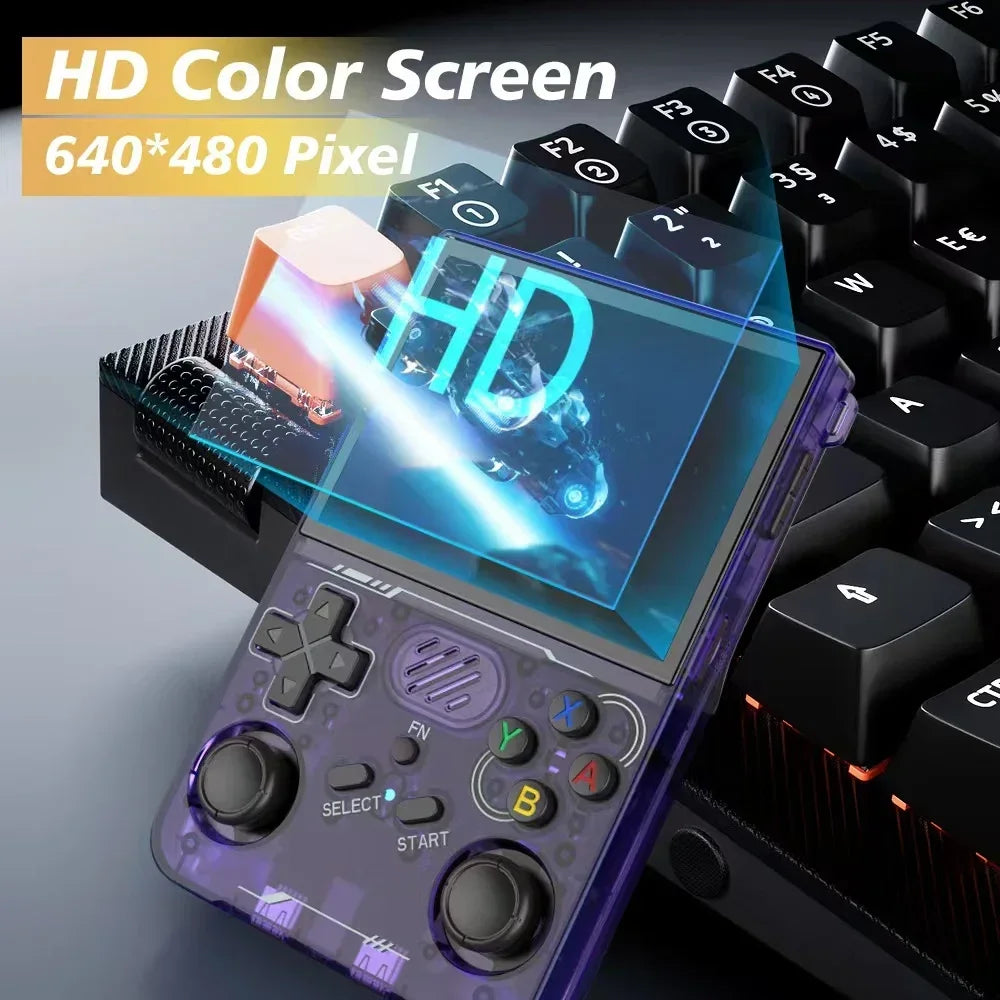 R36S updated R36XX Retro Handheld Game Console Linux ARKOS 3.5Inch IPS Screen Portable Pocket Video Player  Wi-Fi Games Kid Gift