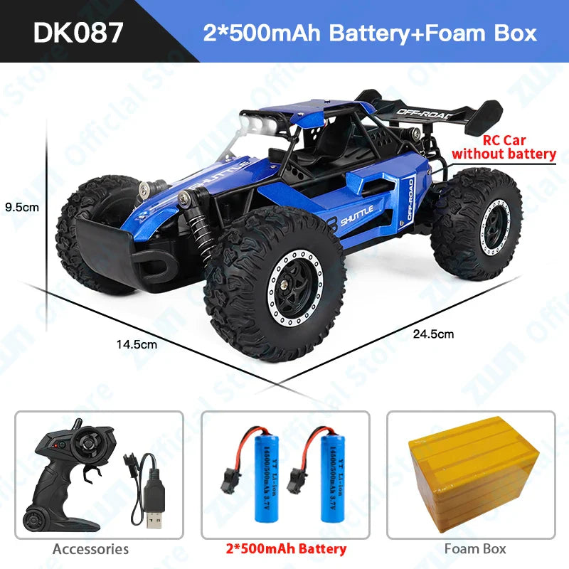 ZWN 1:16/1:20 RC Car 2WD Off-Road Remote Control Car with LED Light
