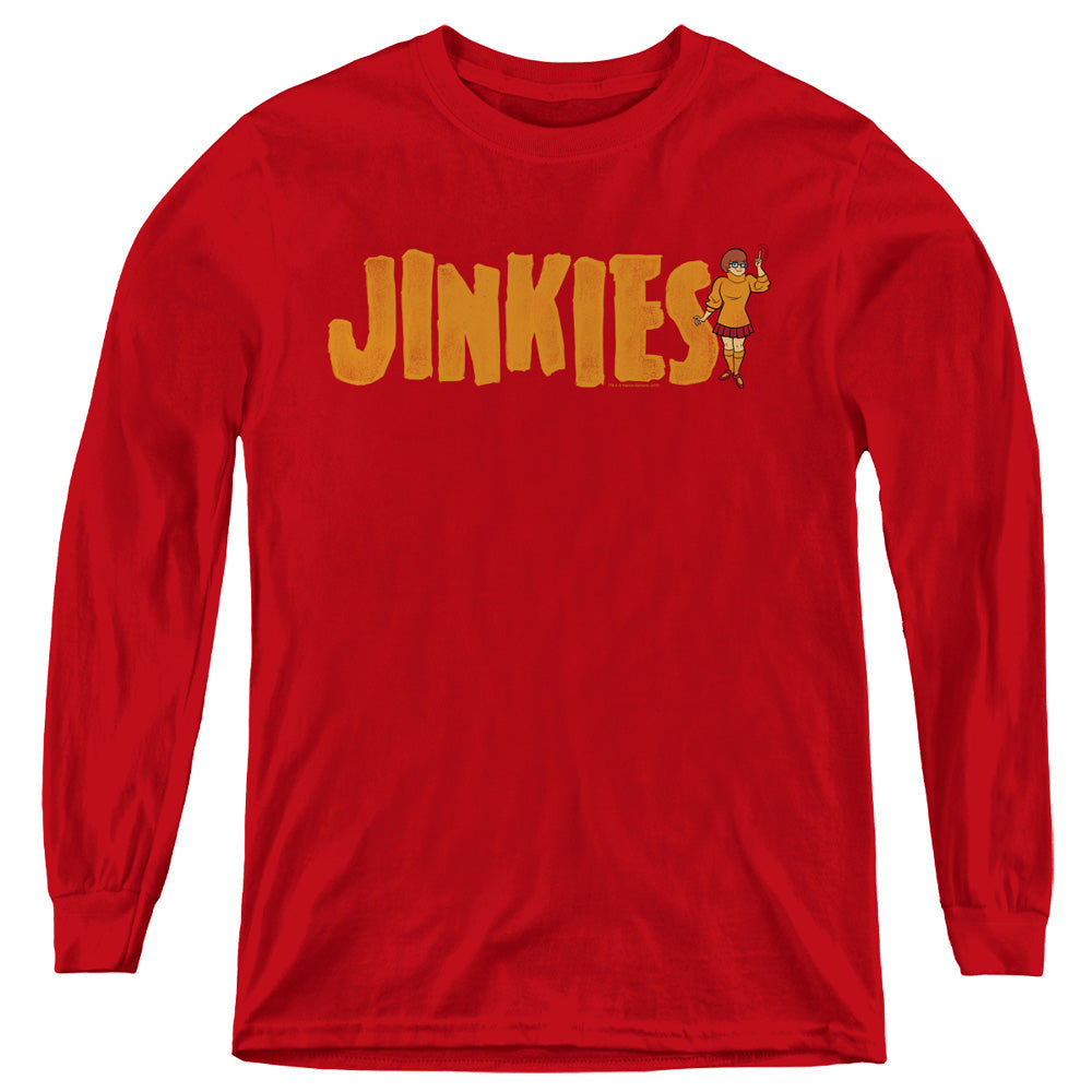 Scooby Doo Jinkies Long Sleeve Kids Youth T Shirt Red Officially Licensed