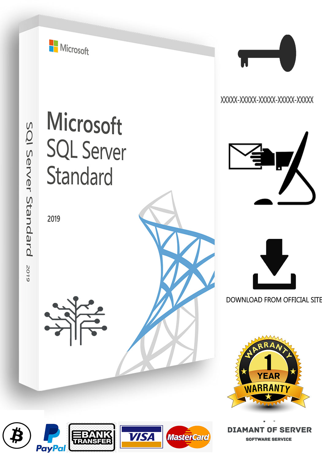 SQL Server 2019 Standard Genuine Key Permanente