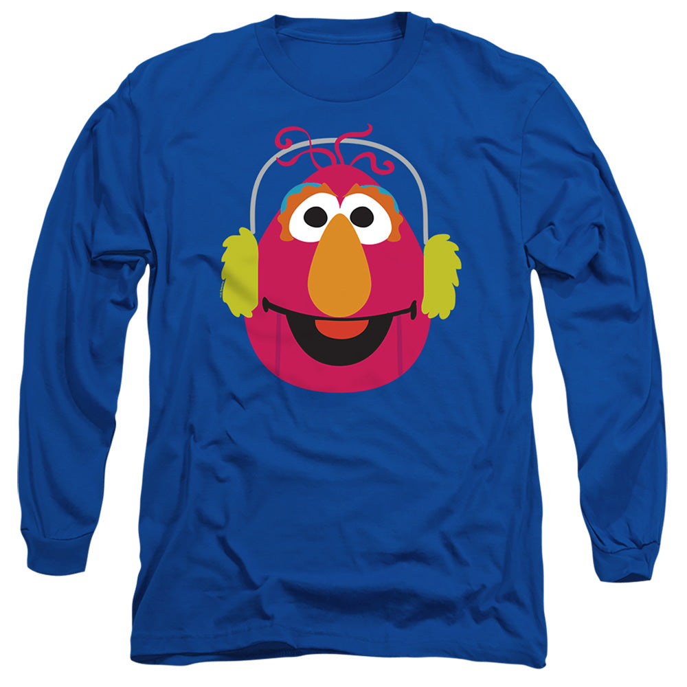 Sesame Street Christmas Nutcracker Telly Monster Mens Long Sleeve Shirt Royal Officially Licensed