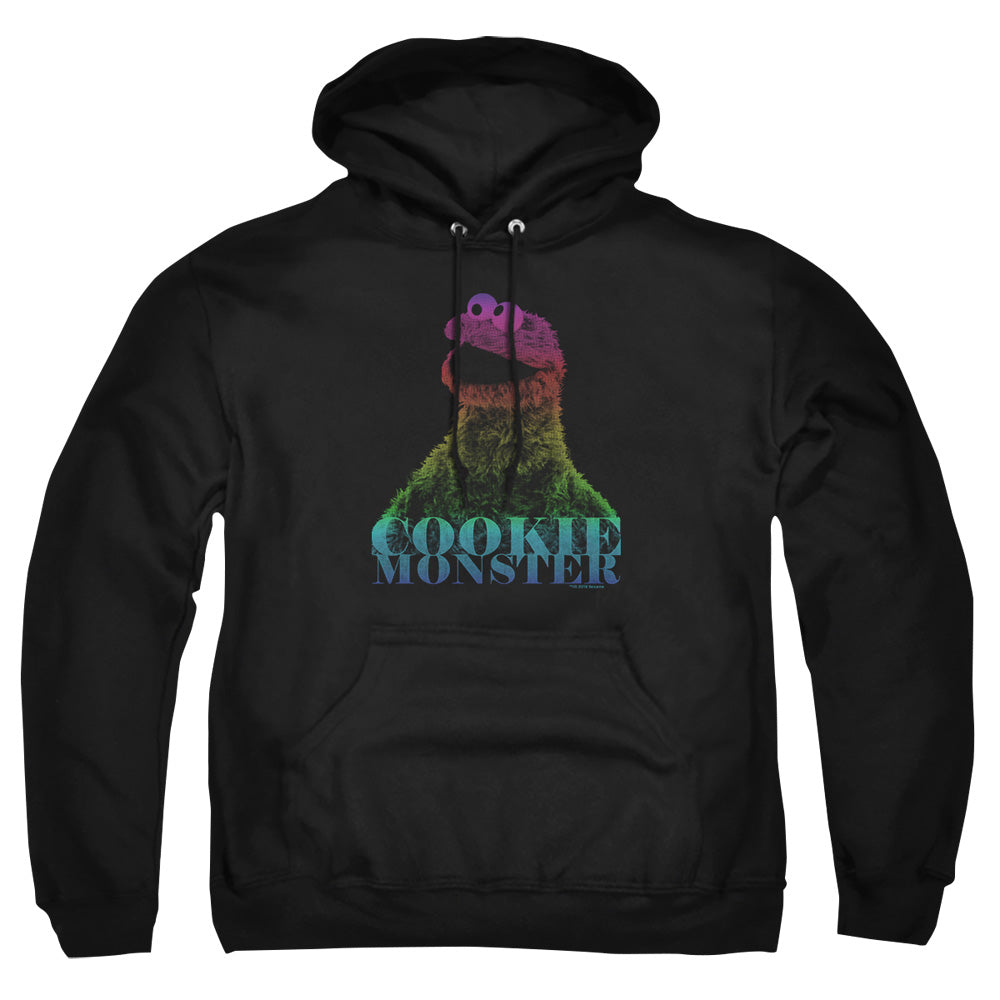 Sesame Street Cm Halftone Mens Hoodie Black Officially Licensed