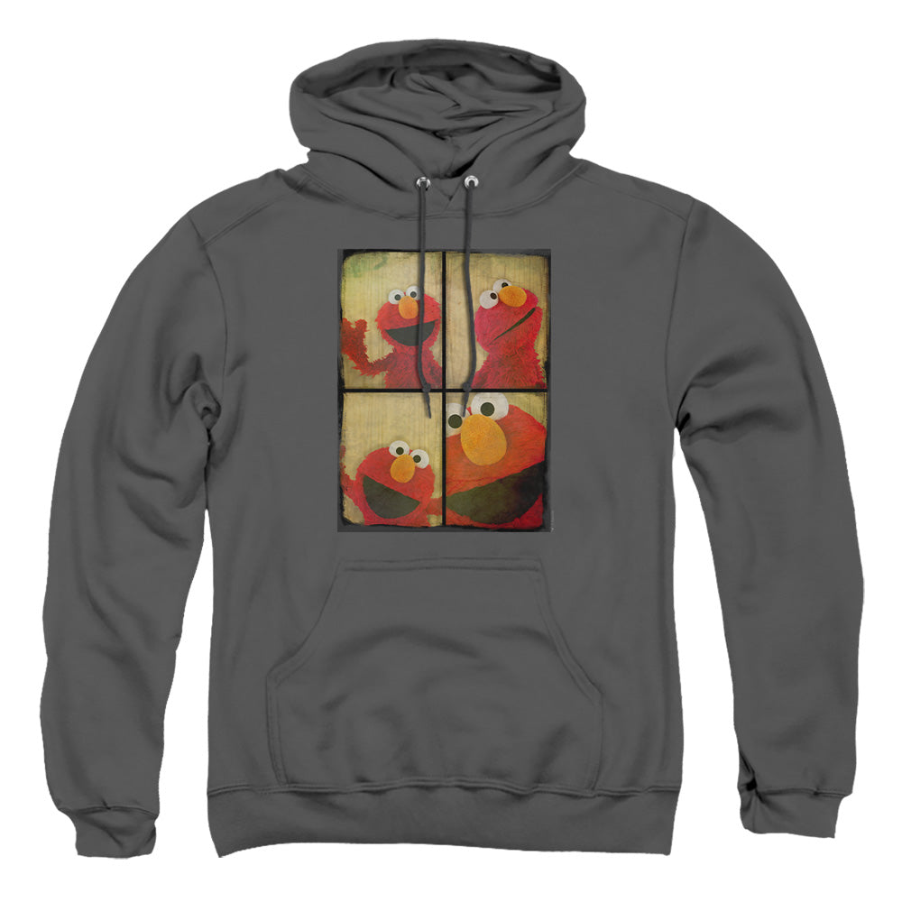 Sesame Street Photo Booth Elmo Mens Hoodie Charcoal Officially Licensed