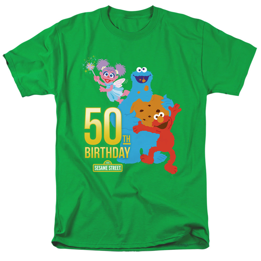 Sesame Street 50Th Birthday Mens T Shirt Kelly Green Officially Licensed
