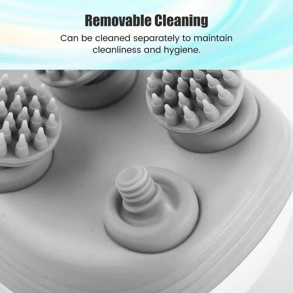 Electric Pet Claw Massager with 4 Kneading Heads – Deep Tissue Grooming & Relaxation for Cats and Small Pets