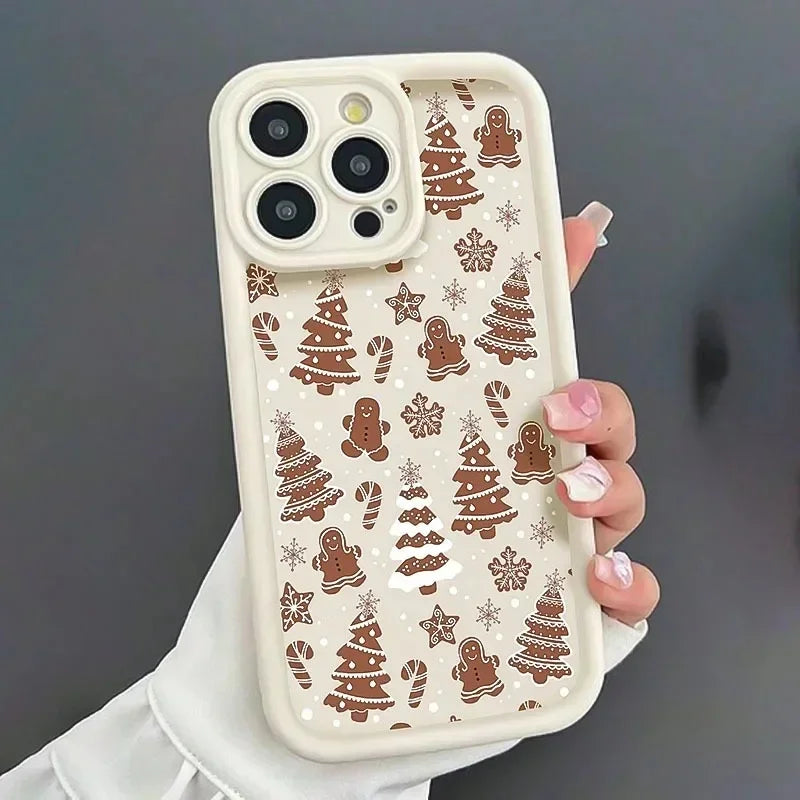 Merry Christmas Tree Gift Case For Google Pixel 8A 7A 9 Pro XL 7 8 PRO 7Pro Pixel7A Phone Casing Solid Color  Soft TPU