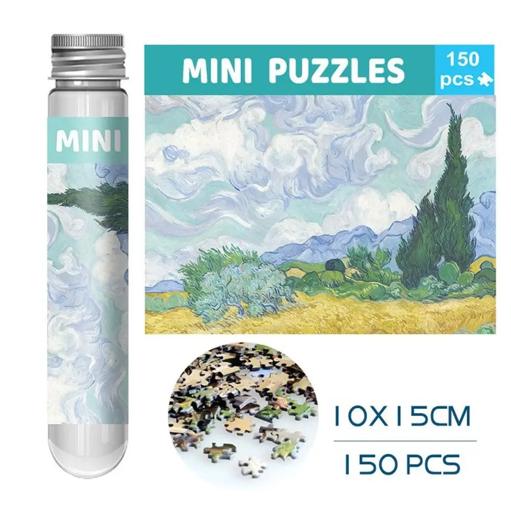 150PCS Oil Painting Jigsaw Puzzles – Mini Test Tube Educational Toy