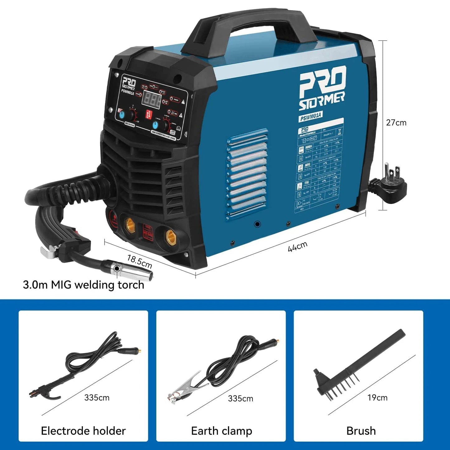 PROSTORMER 3-In-1 Digital MIG/TIG/MMA Welding Machine – Smart Control, Beginner-Friendly Powerhouse