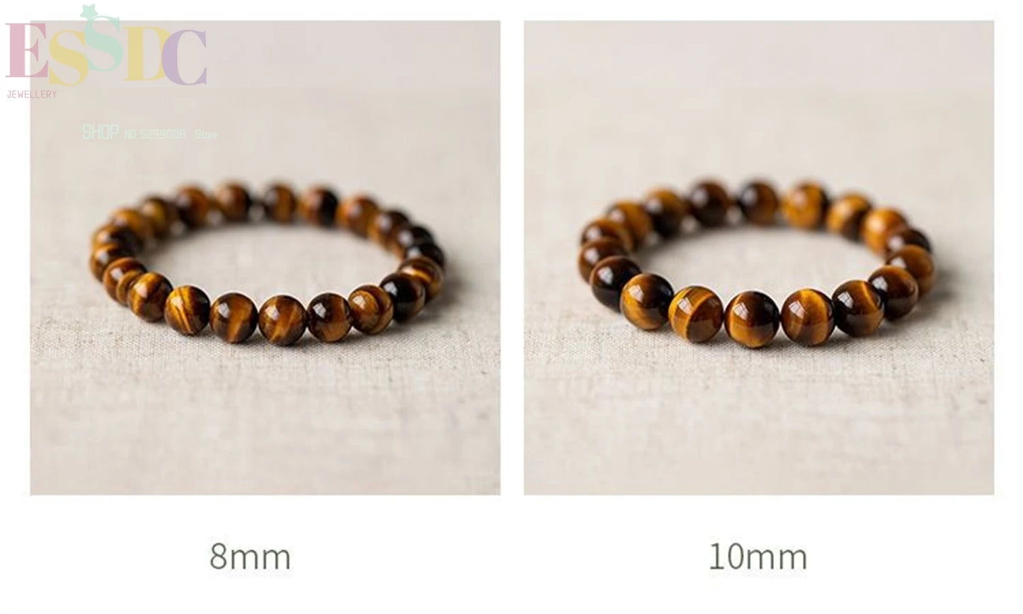 Tiger Eye & Hematite Energy Bracelet – Magnetic Healing Beads for Strength, Balance & Happy Vibes ✨