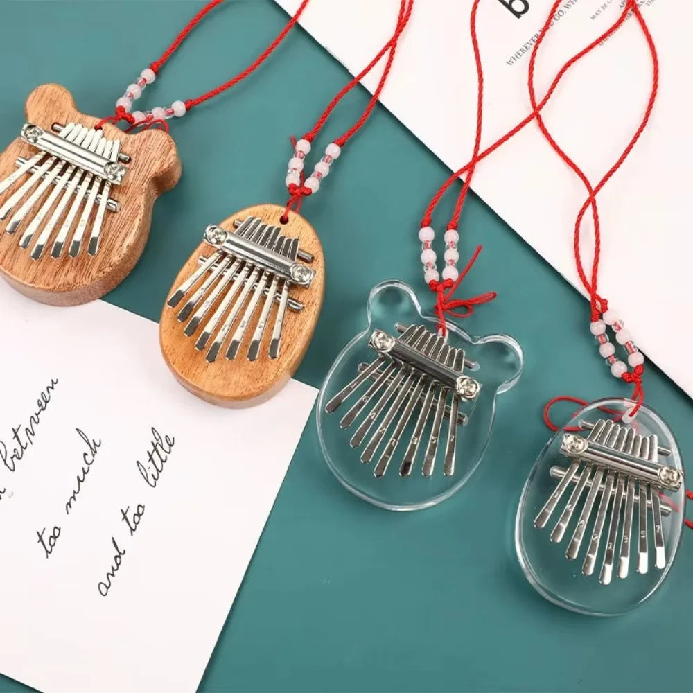 Piano Pendant 8 Key Finger Thumb Piano Marimba Musical Adult Beginners Kalimba Mini Thumb Piano Good Accessory Pendant Gift - THOOBO!