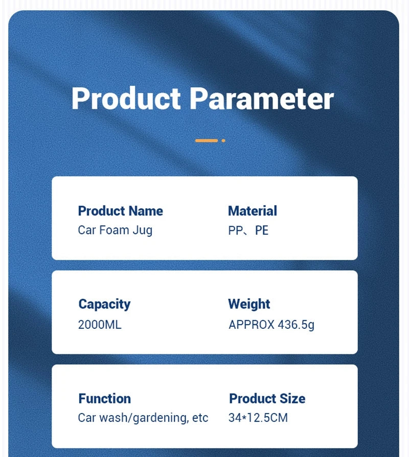 2L Car Wash Spray Bottle Foam Wash Sprayer Hand Pump Foam Sprayer Car Air Pressure Spray Washer Nozzle Can Auto Window Cleaning - THOOBO!