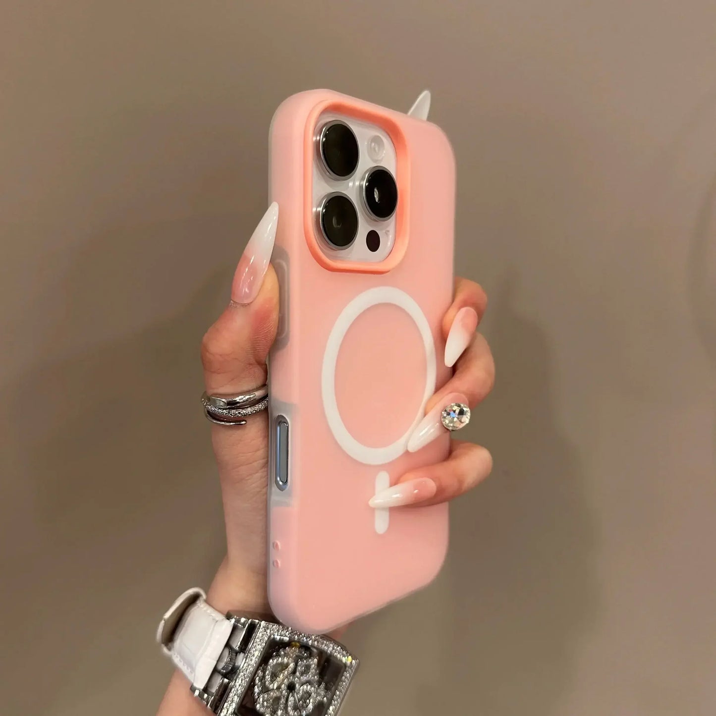 Luxury Candy Color 2 IN 1 Magsafe Case for iPhone 16 15 14 13 12 17 Pro Max Plus Magnetic Wireless Charge Clear Matte Soft Cover