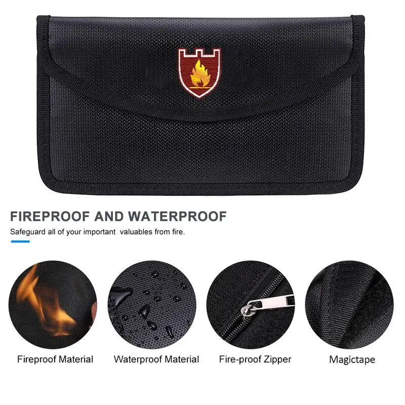 VaultMate Fireproof & Waterproof Safe Bag | Silicone Shield Money & Document Organizer For Everyday Heroes 🔥💧💼