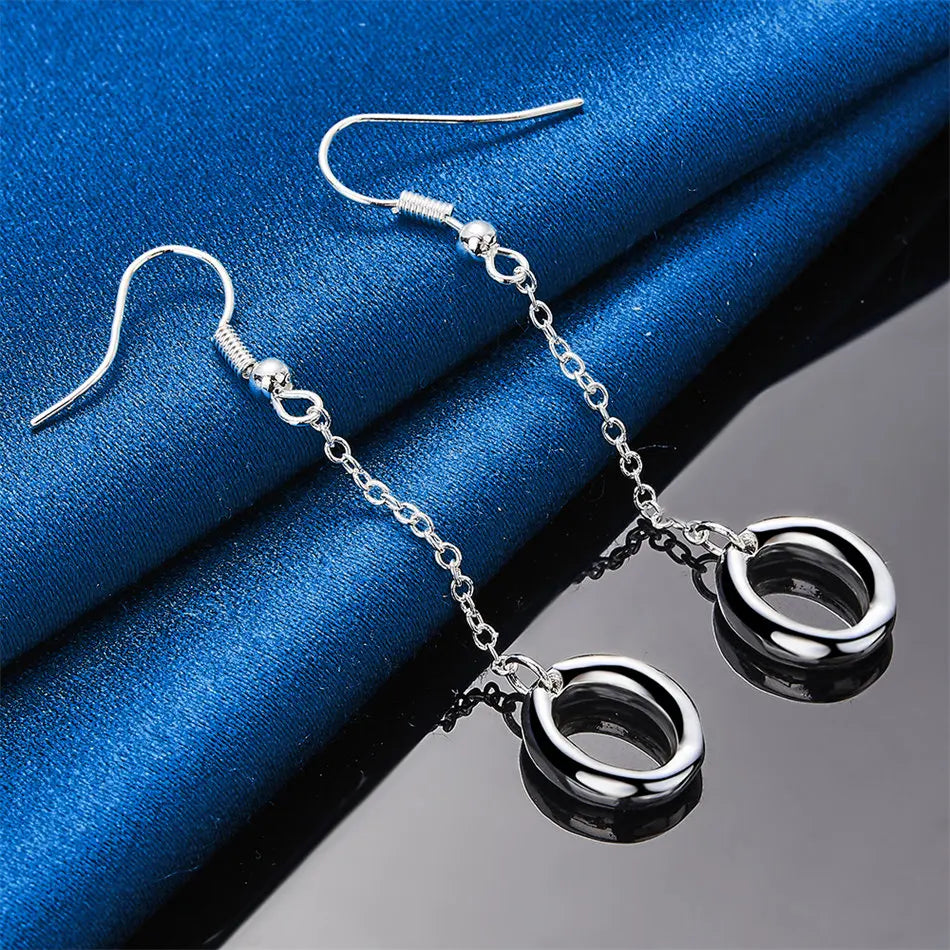 Starlight Halo 925 Sterling Round Drop Earrings | Bridal-Ready Shine For Effortless Glam ✨