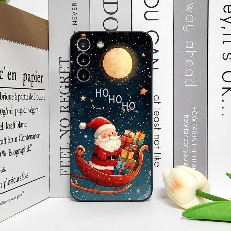 Merry Christmas Tree Santa Claus Pattern Phone Case for Google Pixel 9A 8A 7A 6A 7 PRO 8 9 Pro XL 5G Shockproof Soft Back Covers