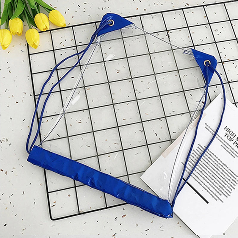 Crystal Coast Carry — Transparent Drawstring Beach & Gym Backpack (PVC, Lightweight, Happy-Vibes Capacity)