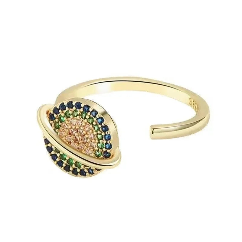 Lumé Curve Adjustable Zircon Ring — Effortless Sparkle for Every Kind of Day